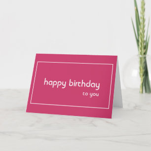 Tarjeta de cumpleaños feliz color rosa 5 de color
