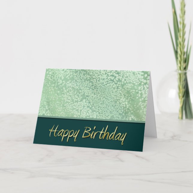 Tarjeta de cumpleaños feliz con color de agua sala (Anverso)