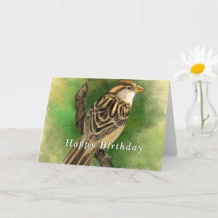 Tarjeta de cumpleaños feliz con espárrago lindo