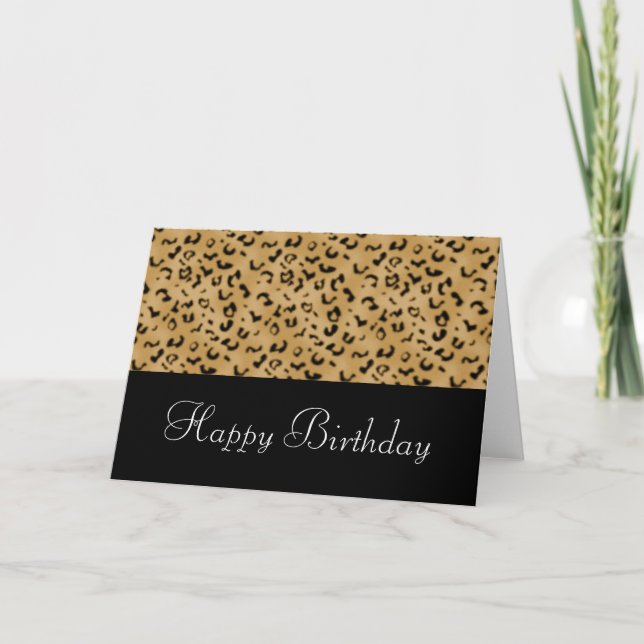 Tarjeta de cumpleaños feliz con estampado de anima (Anverso)
