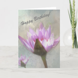 Tarjeta de cumpleaños feliz con flores encantadora