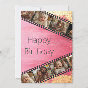 Tarjeta de cumpleaños feliz con fotos de la banda 