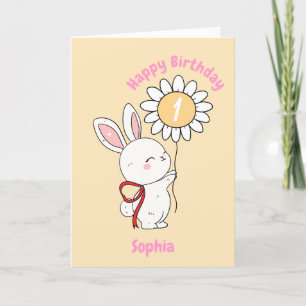 Tarjeta de cumpleaños feliz con globo de girasol d