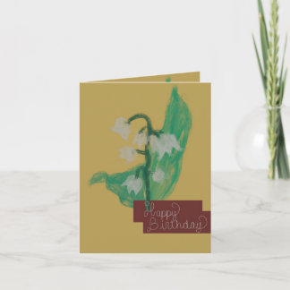 Tarjeta de cumpleaños feliz con la flor de mayo