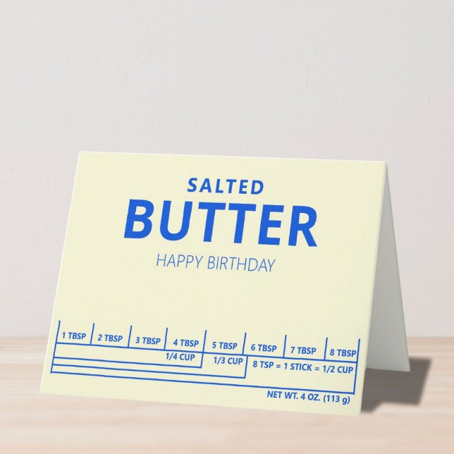 Tarjeta de cumpleaños feliz con mantequilla salada (Subido por el creador)
