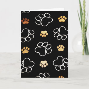 Tarjeta de cumpleaños feliz con pinturas de perros
