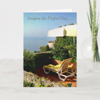 Tarjeta de cumpleaños feliz con vistas panorámicas