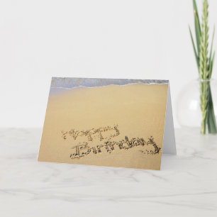 Tarjeta de cumpleaños: Feliz cumpleaños en la play