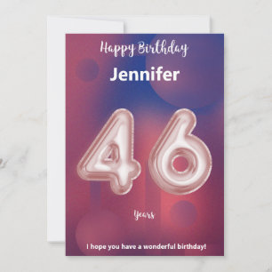 Tarjeta de cumpleaños feliz de 46 años