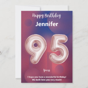 Tarjeta de cumpleaños feliz de 95 años
