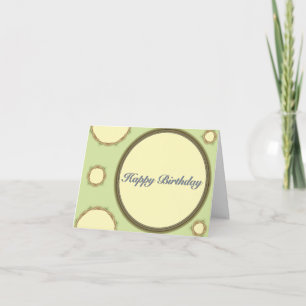 Tarjeta de cumpleaños feliz de amarillo verde