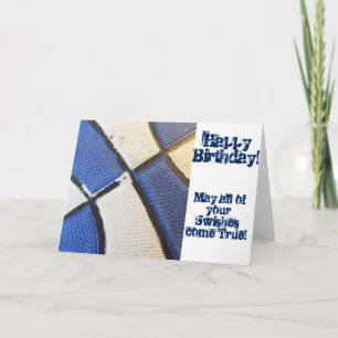 Tarjeta de cumpleaños feliz de baloncesto