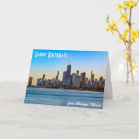 Tarjeta de cumpleaños feliz de Chicago