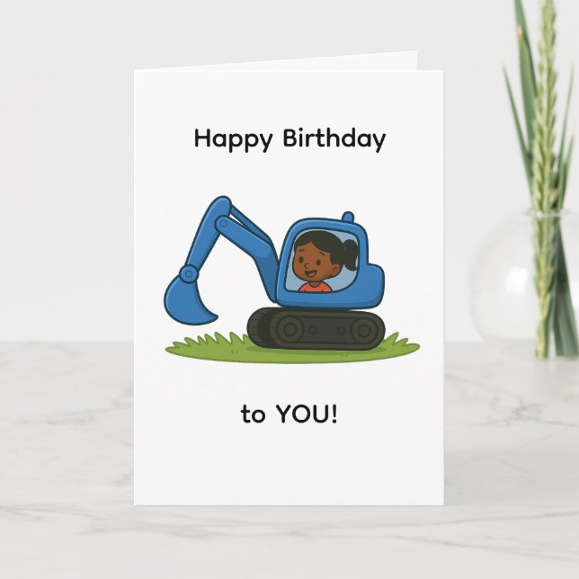 Tarjeta de cumpleaños feliz de chicas con diseño d (Anverso)