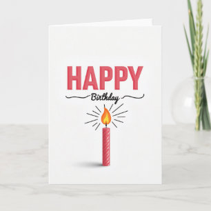 Tarjeta de cumpleaños feliz de coral