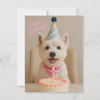 Tarjeta de cumpleaños feliz de cumpleaños Westie