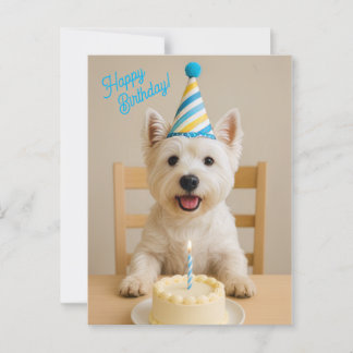 Tarjeta de cumpleaños feliz de cumpleaños Westie