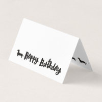 Tarjeta de cumpleaños feliz de Dachshund