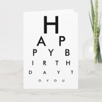 Tarjeta de cumpleaños feliz de diagrama ocular