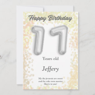 Tarjeta de cumpleaños feliz de diecisiete años