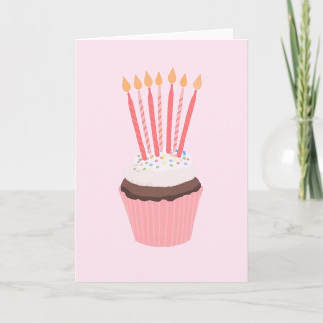 Tarjeta de cumpleaños feliz de dulces (Anverso)