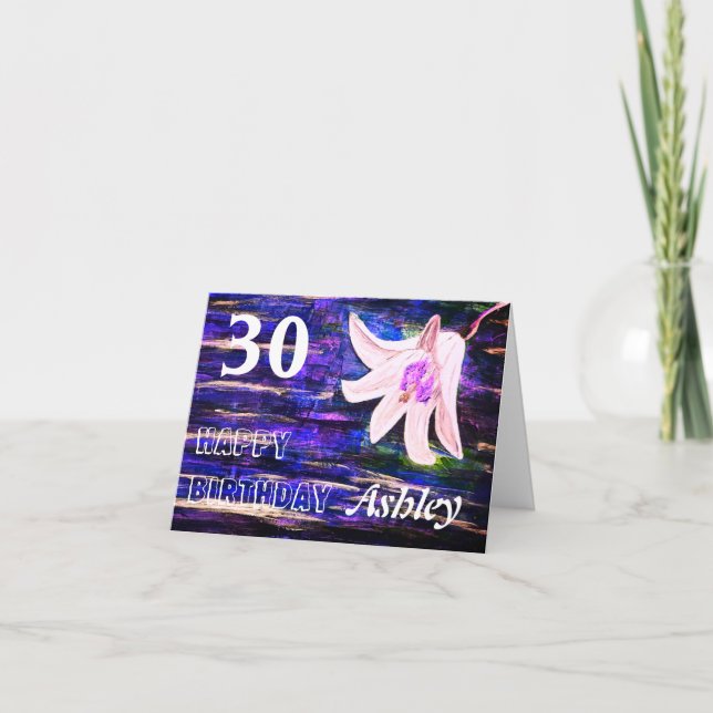 Tarjeta de cumpleaños feliz de edad y nombre perso (Anverso)