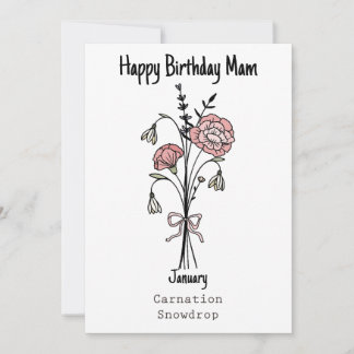 Tarjeta de cumpleaños feliz de flores