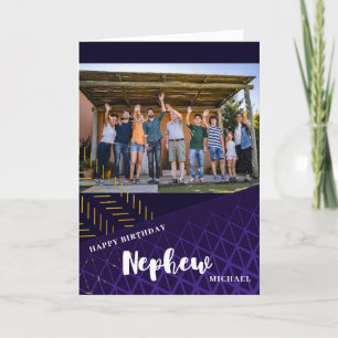 Tarjeta de cumpleaños feliz de foto de sobrino