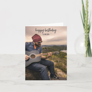 Tarjeta de cumpleaños feliz de foto personalizada