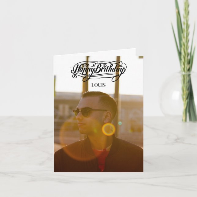 Tarjeta de cumpleaños feliz de foto personalizada (Anverso)
