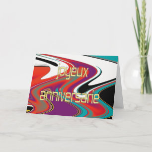 Tarjeta de cumpleaños feliz de Francia