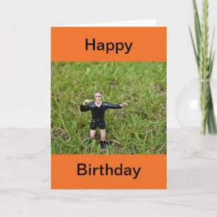 Tarjeta de cumpleaños feliz de fútbol/fútbol del á