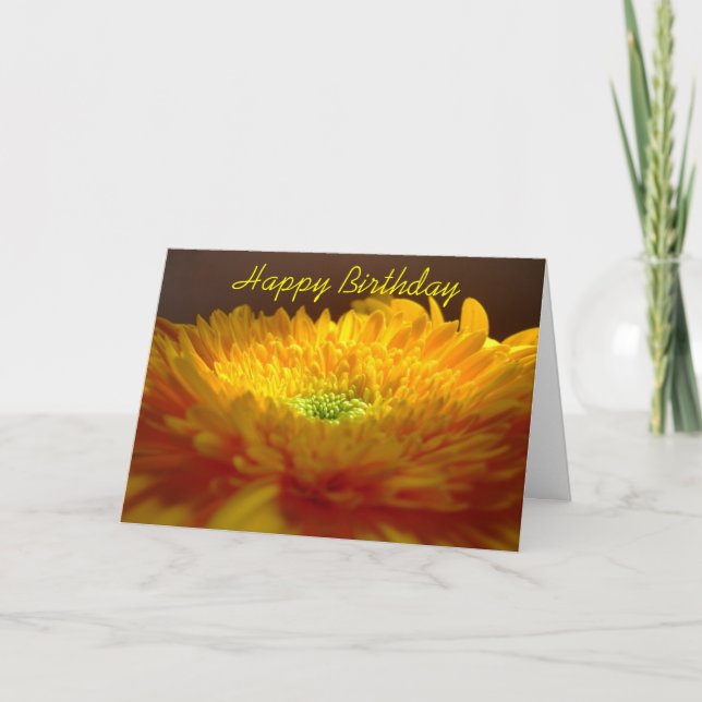 Tarjeta de cumpleaños feliz de Gerbera (Anverso)