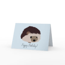 Tarjeta de cumpleaños feliz de Hedgehog