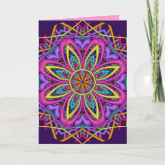 Tarjeta de cumpleaños feliz de Kaleidoscope decora