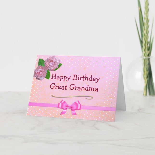 Tarjeta de cumpleaños feliz de la abuela grande (Anverso)
