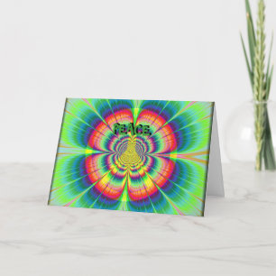 Tarjeta de cumpleaños feliz de la paz