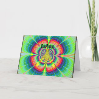 Tarjeta de cumpleaños feliz de la paz