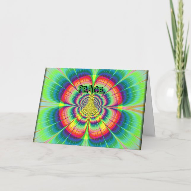 Tarjeta de cumpleaños feliz de la paz (Anverso)