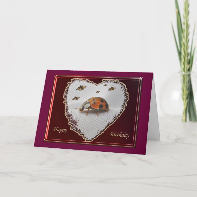 Tarjeta de cumpleaños feliz de Ladybug (Anverso)