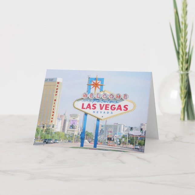 Tarjeta de cumpleaños feliz de Las Vegas (Anverso)