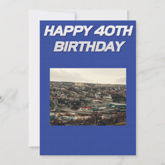 Tarjeta de cumpleaños feliz de los 40