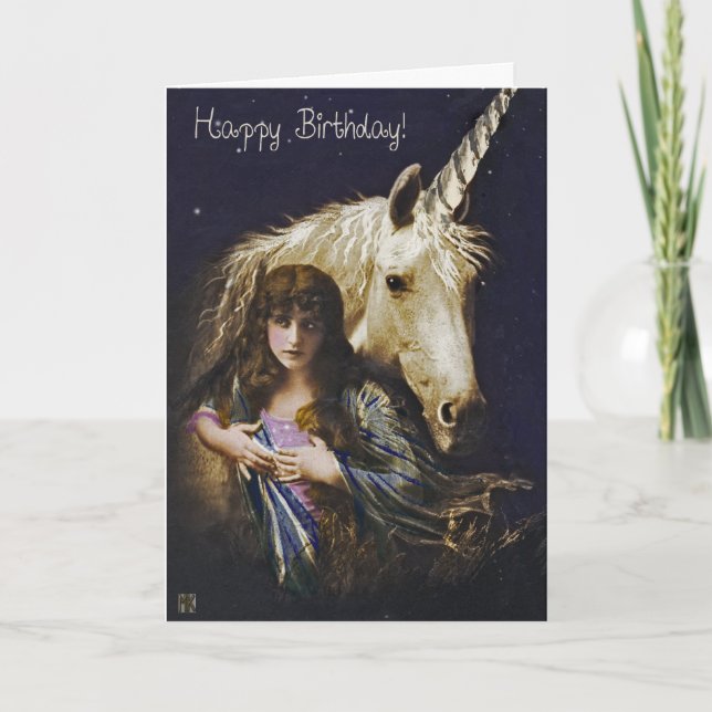 Tarjeta de cumpleaños feliz de los sueños de unico (Anverso)