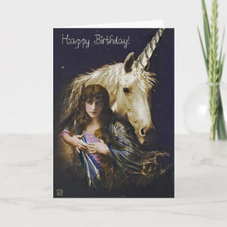 Tarjeta de cumpleaños feliz de los sueños de unico