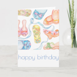 Tarjeta de cumpleaños feliz de los zapatos