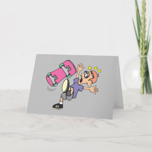 Tarjeta de cumpleaños feliz de monopatín