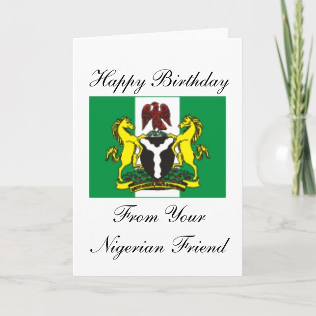 Tarjeta de cumpleaños feliz de Nigeria (Anverso)