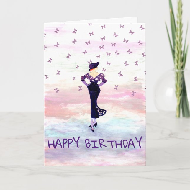 TARJETA DE CUMPLEAÑOS FELIZ DE personalizado (Anverso)