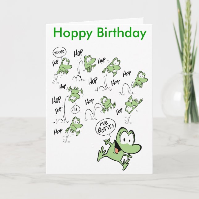 Tarjeta de cumpleaños feliz de personalizado Frog (Anverso)