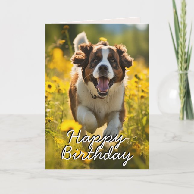 Tarjeta de cumpleaños feliz de personalizado St. B (Anverso)